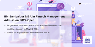 IIM Sambalpur Invites Applications for MBA in Fintech Management for Working Professionals; Apply till May 24